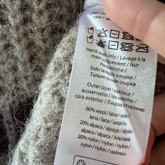 Rotate Birger Christensen Tan Wool Oversize Logo Sweater - The Brandy Jumper - Picture 6 of 6